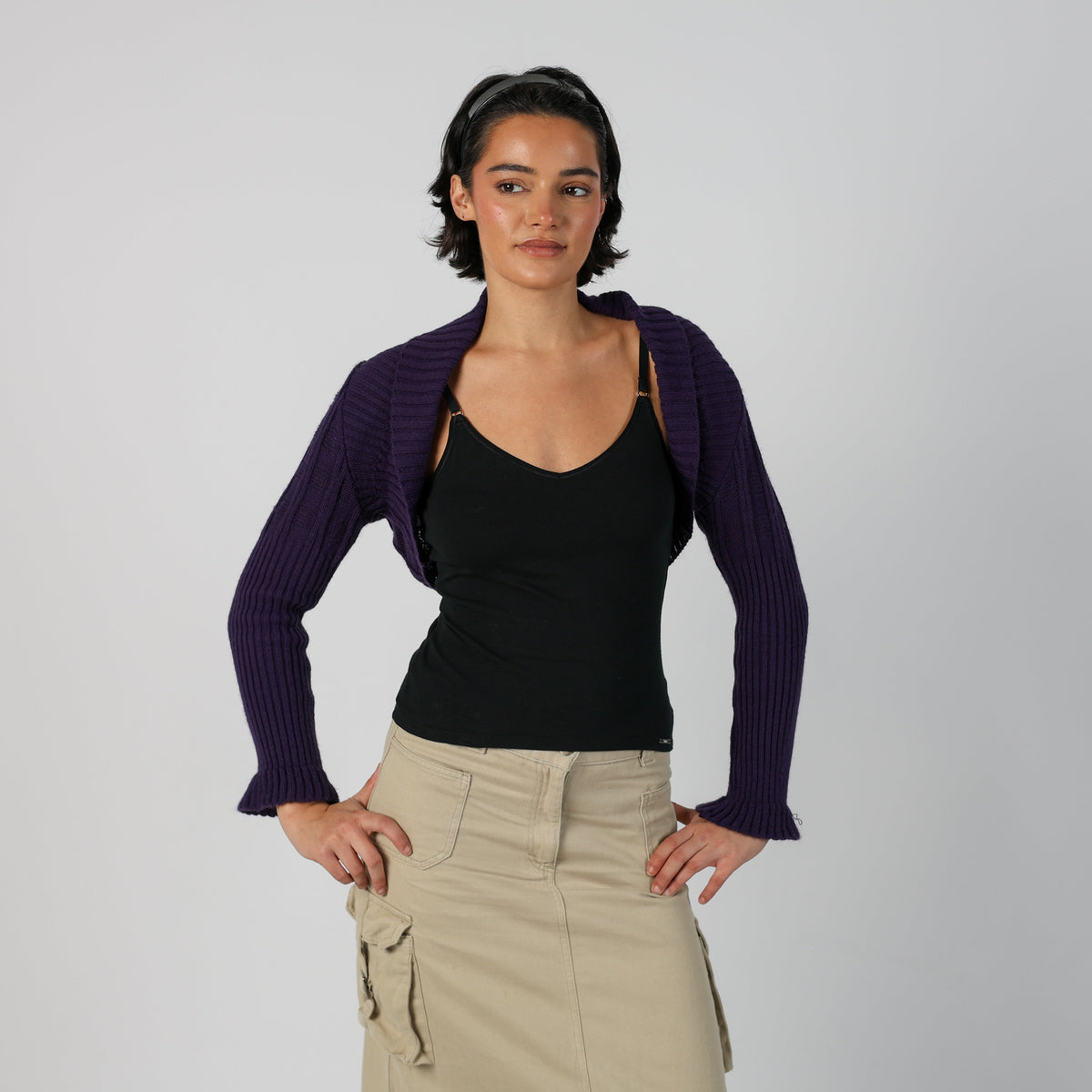 Purple Y2K Cardigan (S)