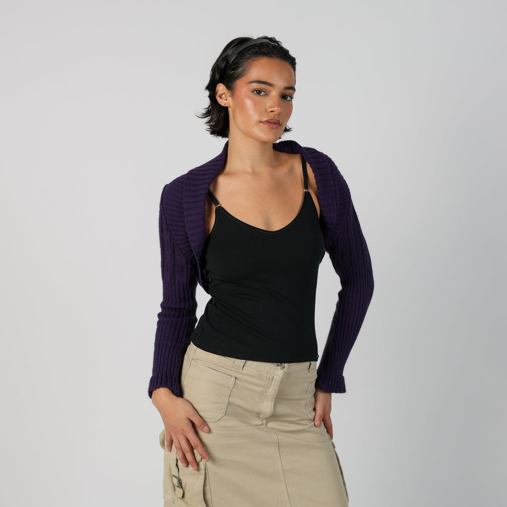Purple Y2K Cardigan (S)