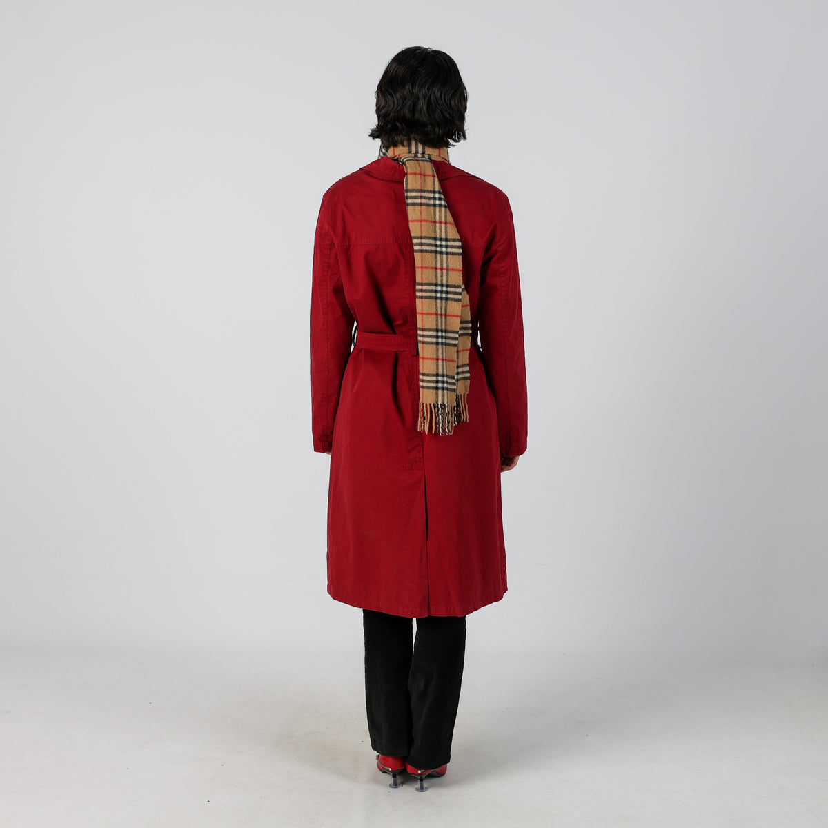 Red Y2K Onyx Trench Coat (L)