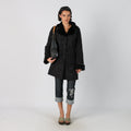 Black Y2K PHARD Shearling Coat (S)