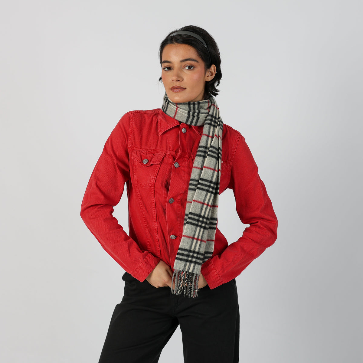 Red Y2K PHARD Denim Jacket (M)