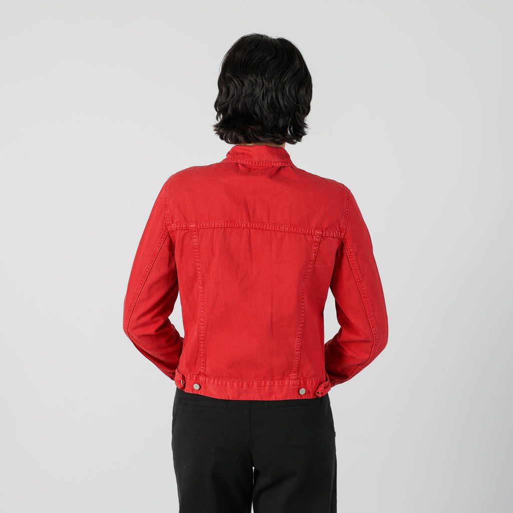 Red Y2K PHARD Denim Jacket (M)