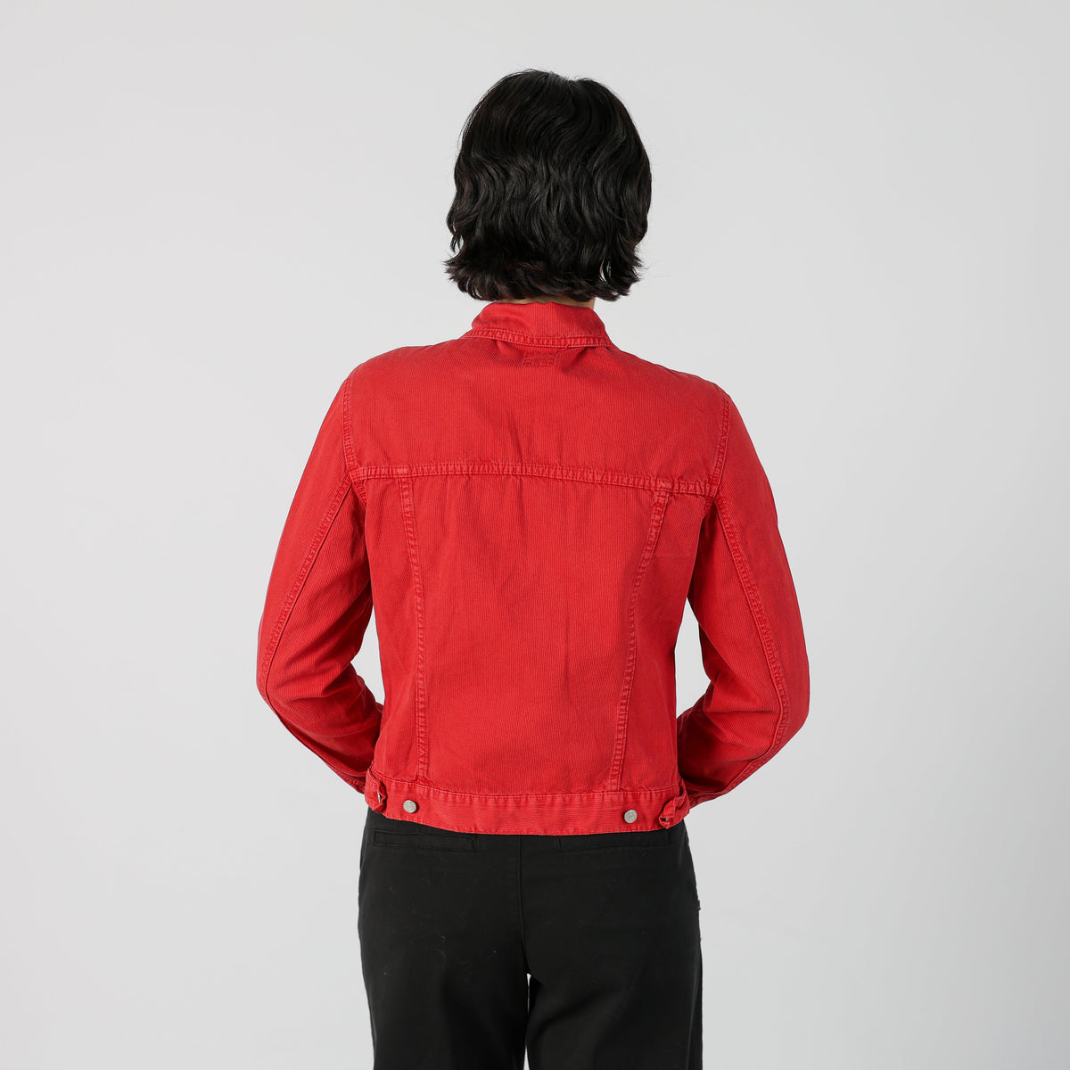Red Y2K PHARD Denim Jacket (M)