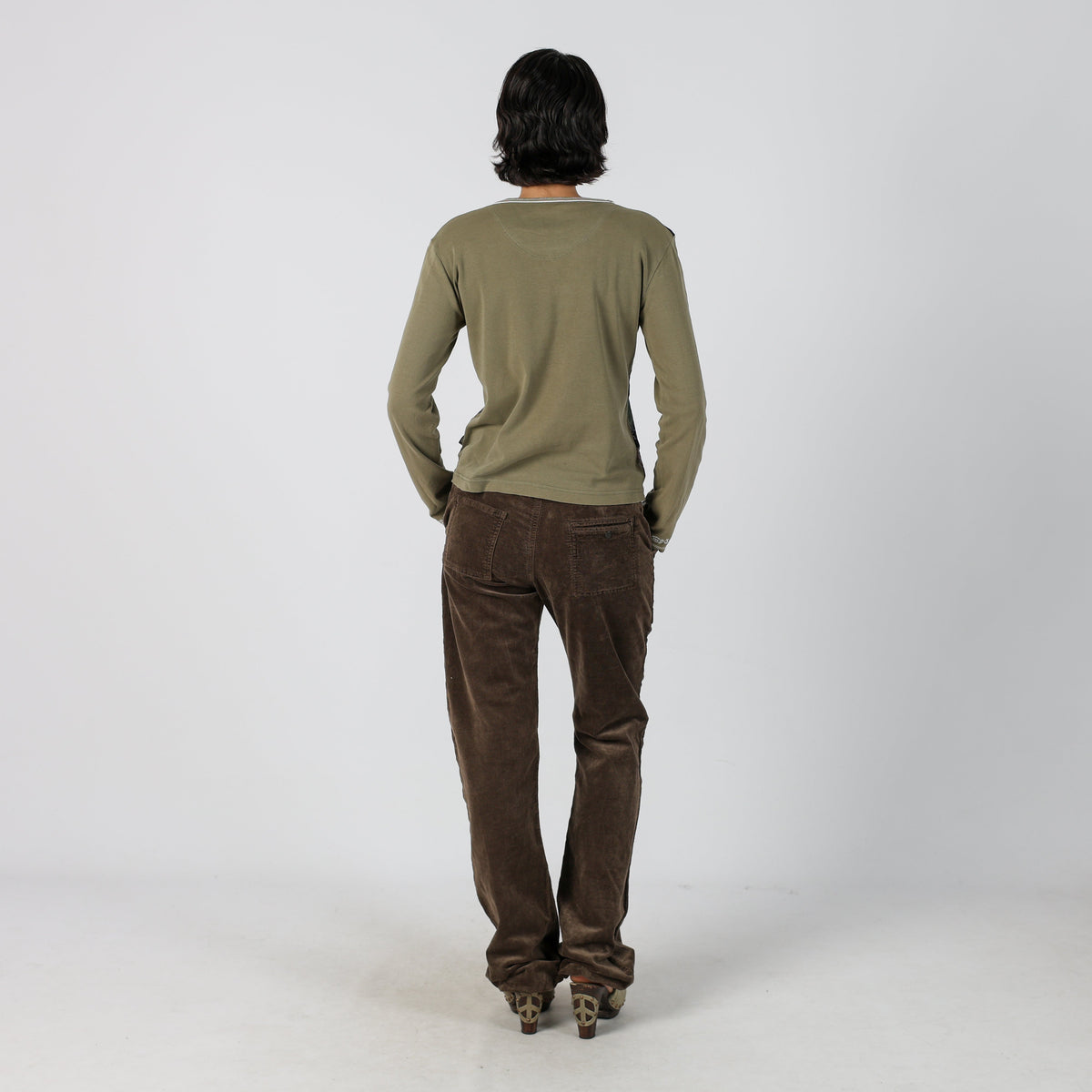 Brown Y2K Liu Jo Woven Trousers (M)