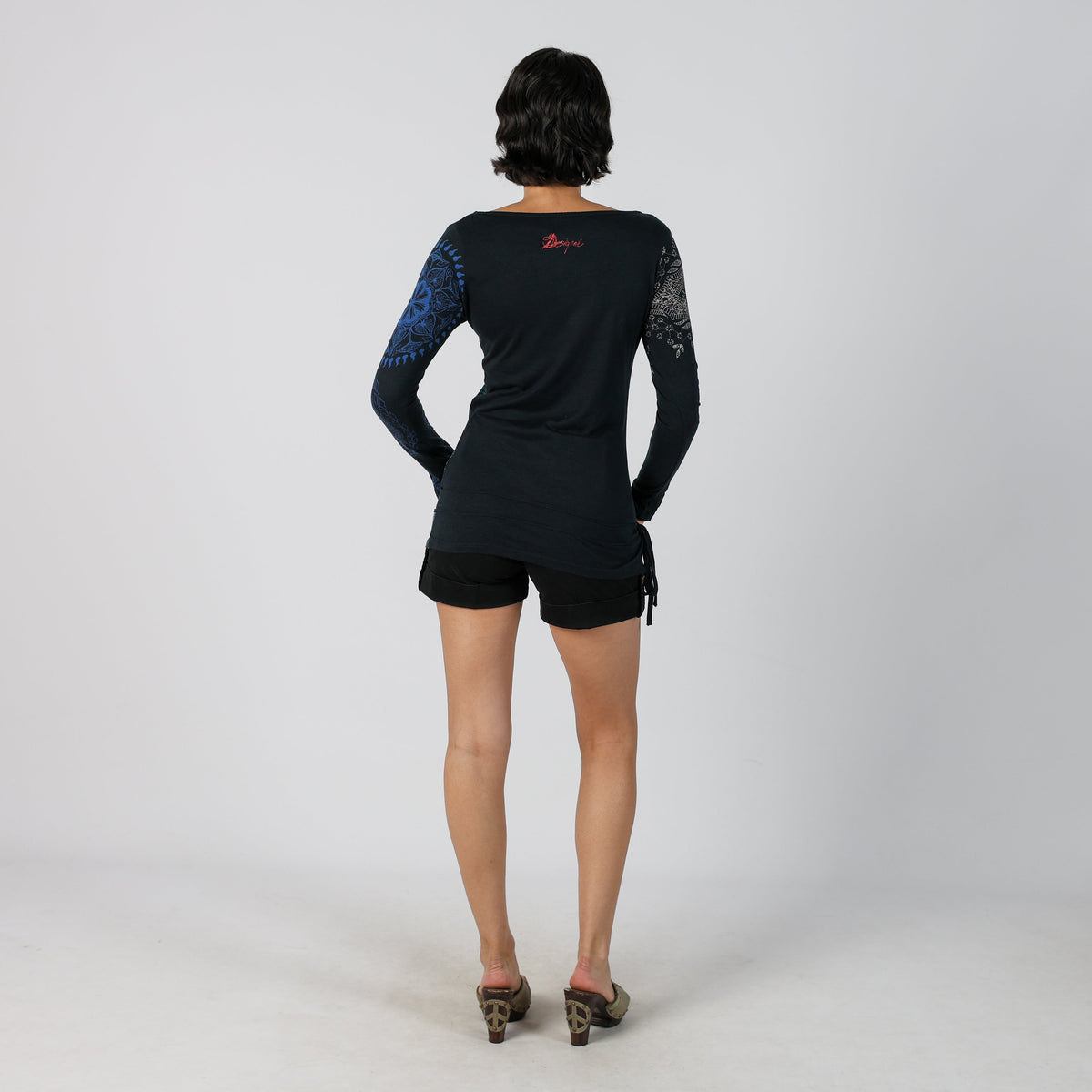 Black Y2K Fornarina Woven Shorts (S)