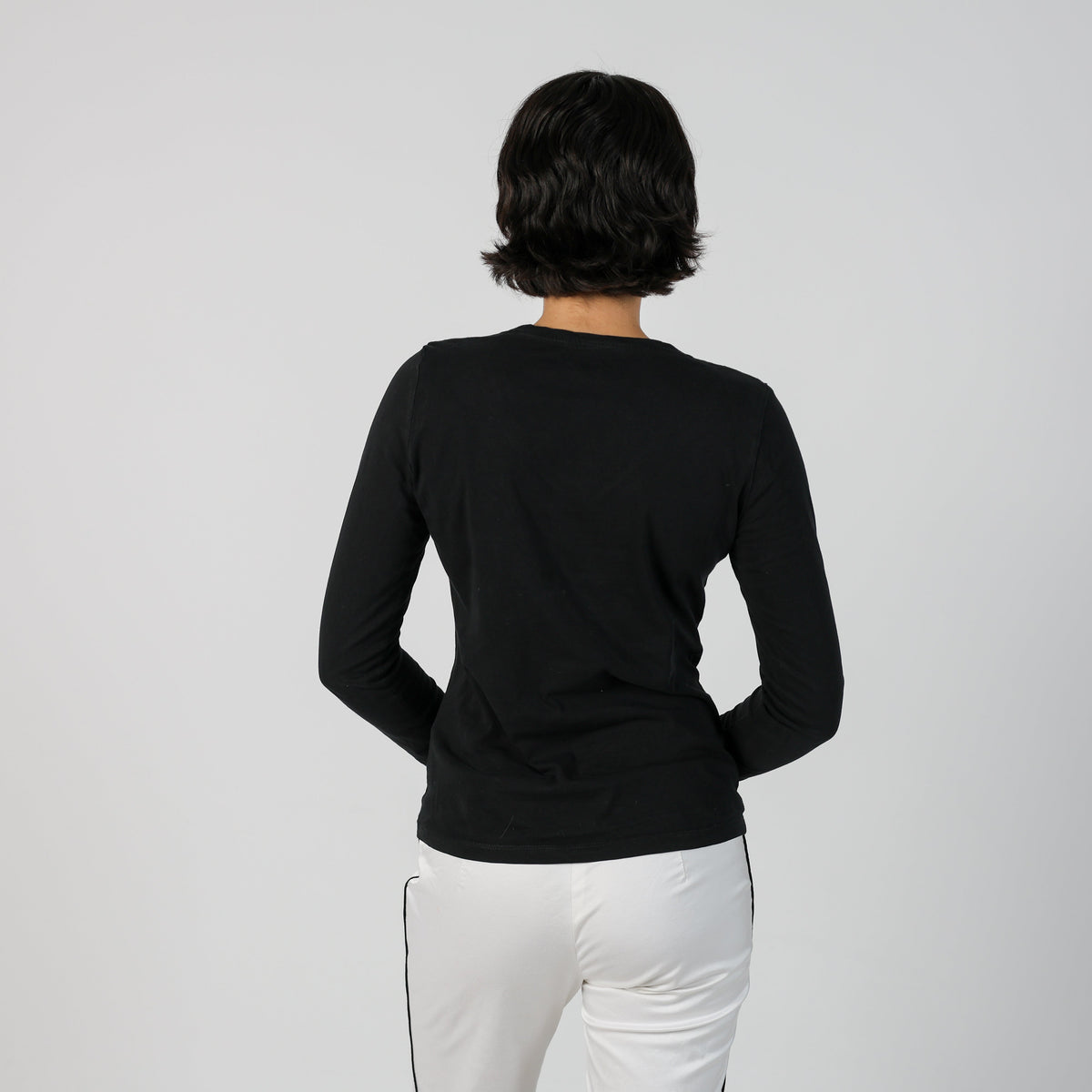 Black Y2K Guess Long Sleeve Top (M)