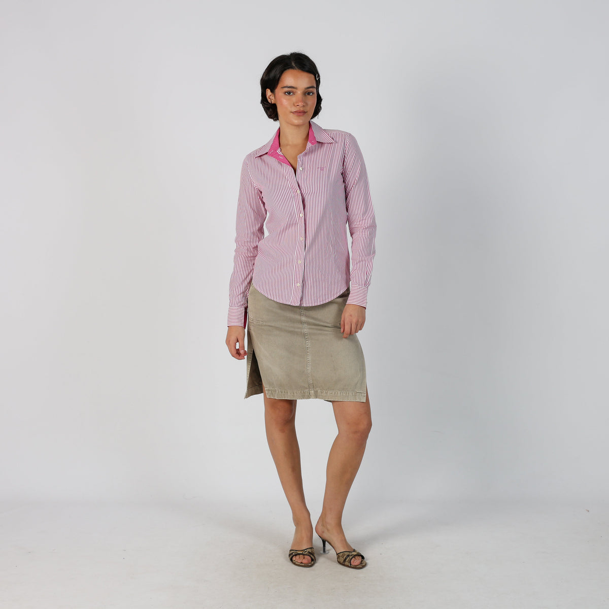 Beige Y2K Diesel Denim Midi Skirt (S)