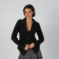 Black Y2K Object Suede Jacket (M)