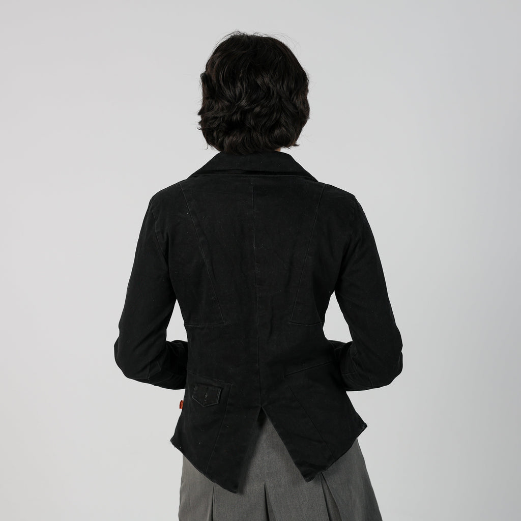 Black Y2K Object Suede Jacket (M)