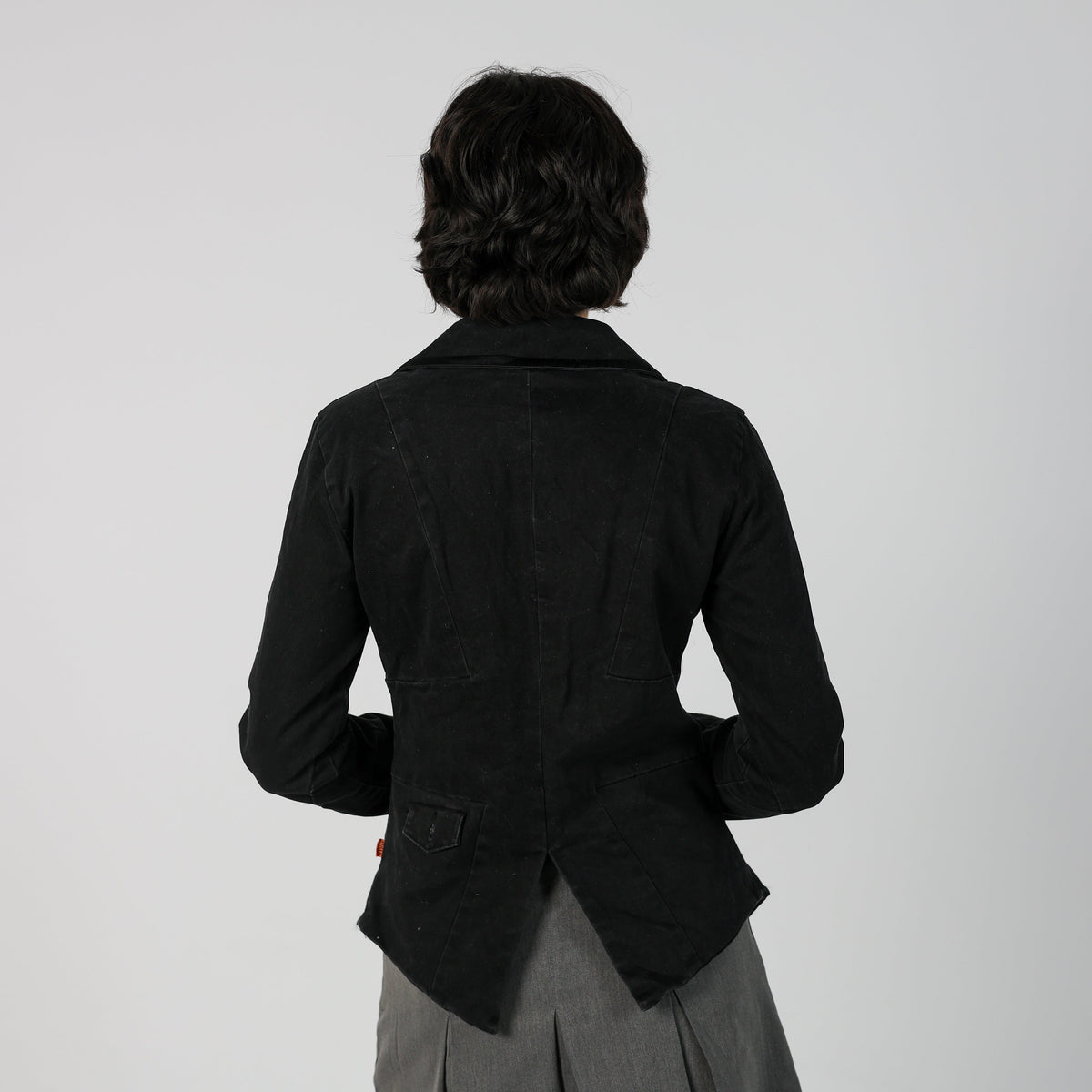 Black Y2K Object Suede Jacket (M)