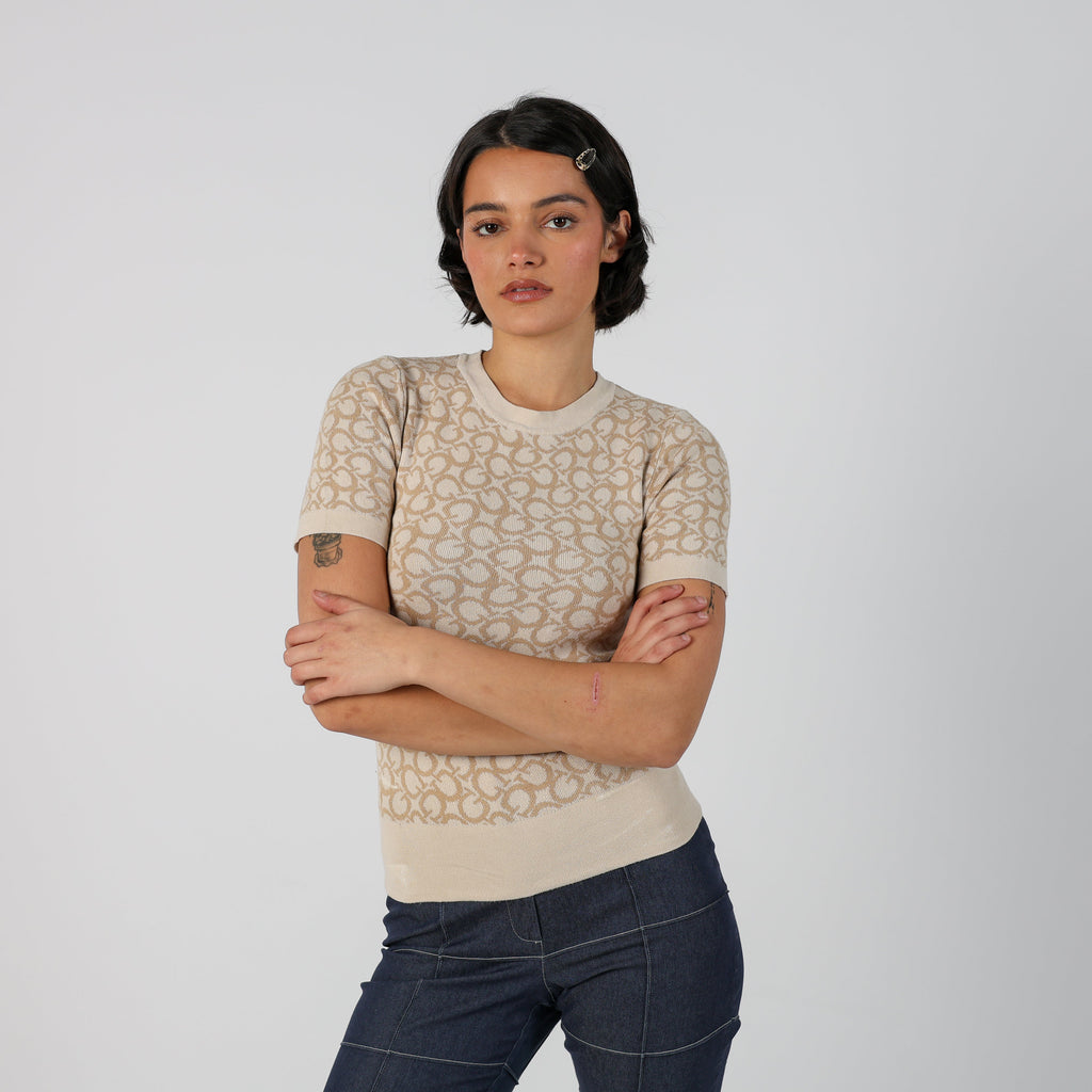 Beige Y2K Guess Woven Top (XS)