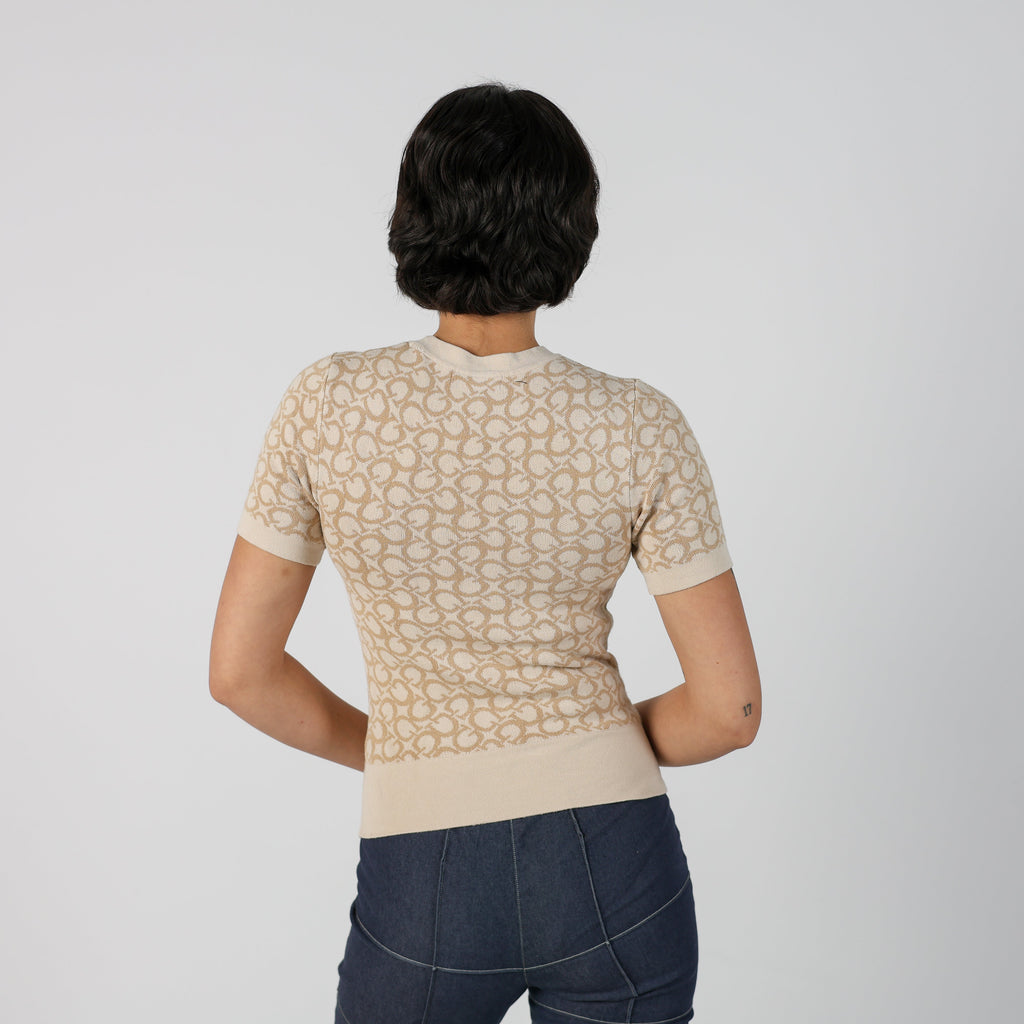 Beige Y2K Guess Woven Top (XS)