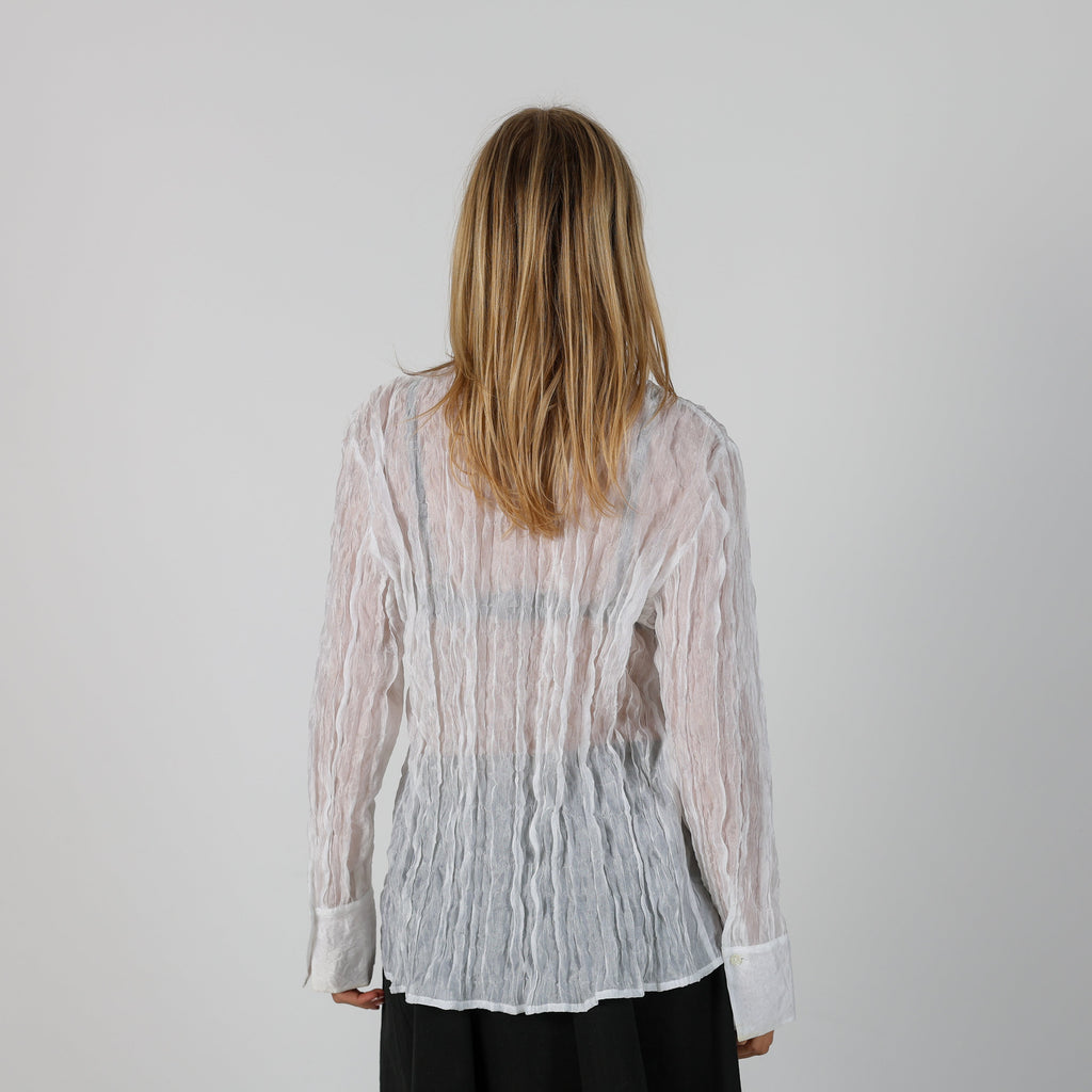 Ivory Y2K Madeleine Shirt Sheer (M)