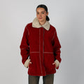 Red Y2K Made in Italy Shearling Coat (M)