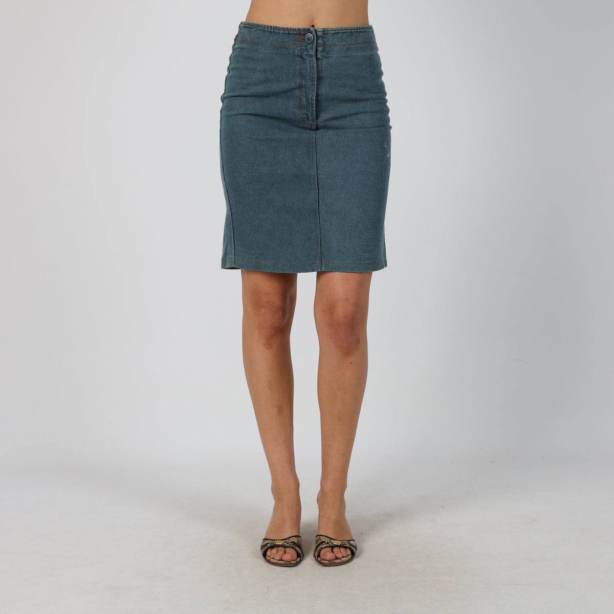 Blue Y2K Max&Co. Denim Mini Skirt (6)