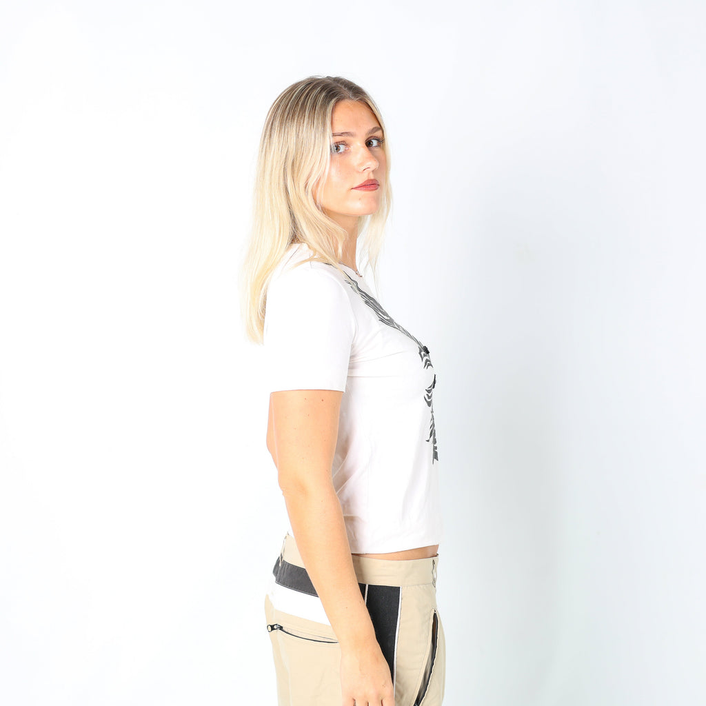 Ivory Y2K Just Cavalli T-shirt (M)