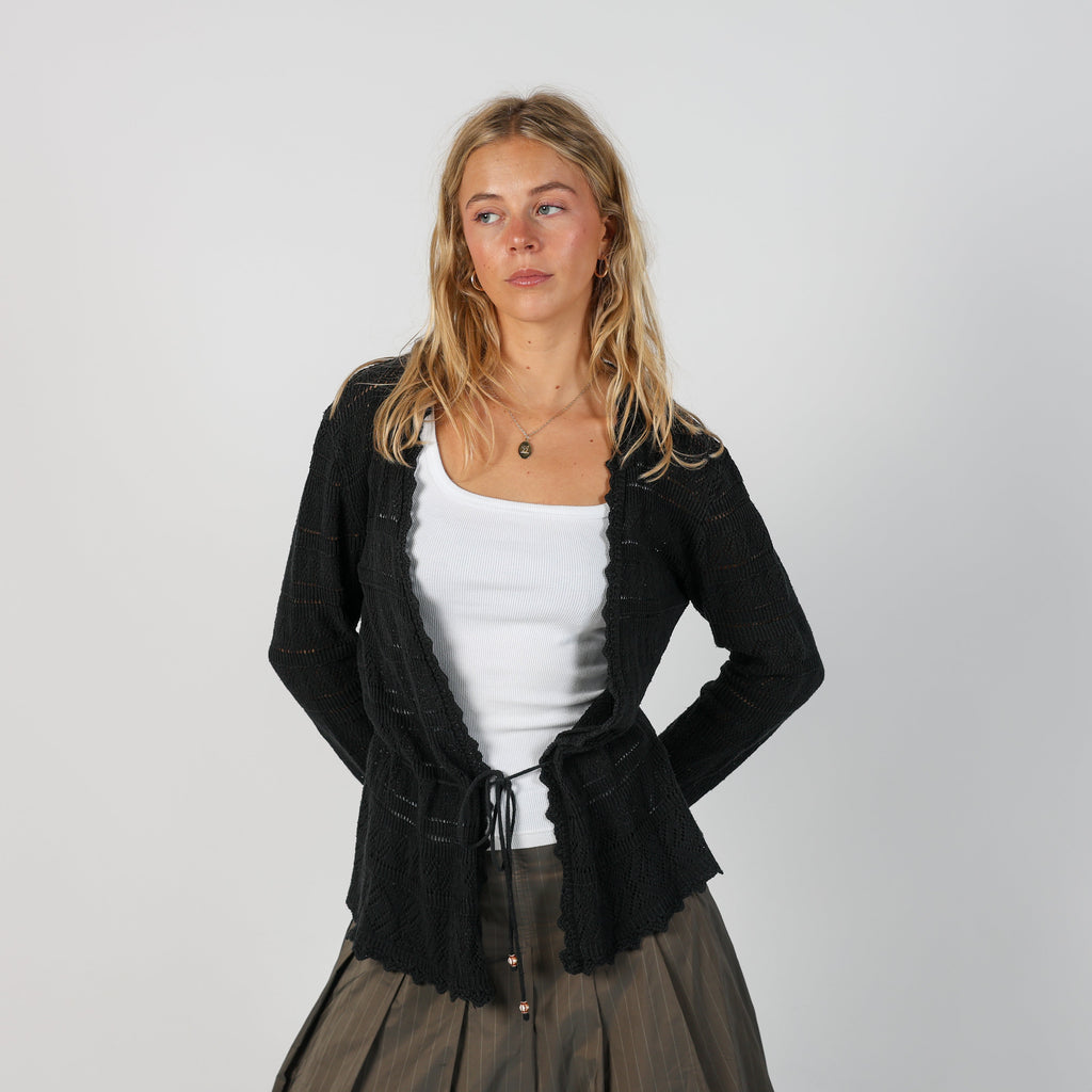 Black Y2K Made in Italy Cardigan (M)