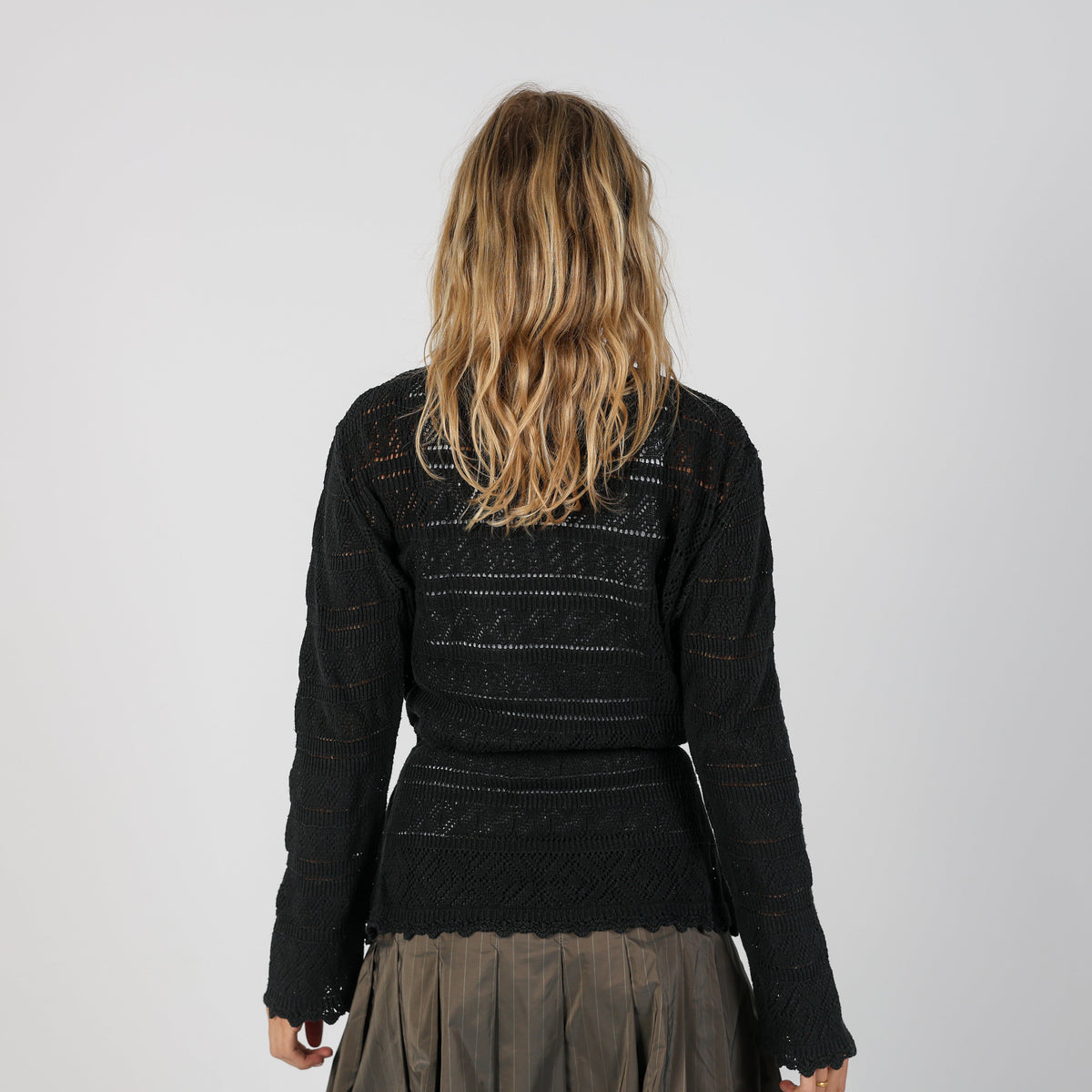 Black Y2K Made in Italy Cardigan (M)