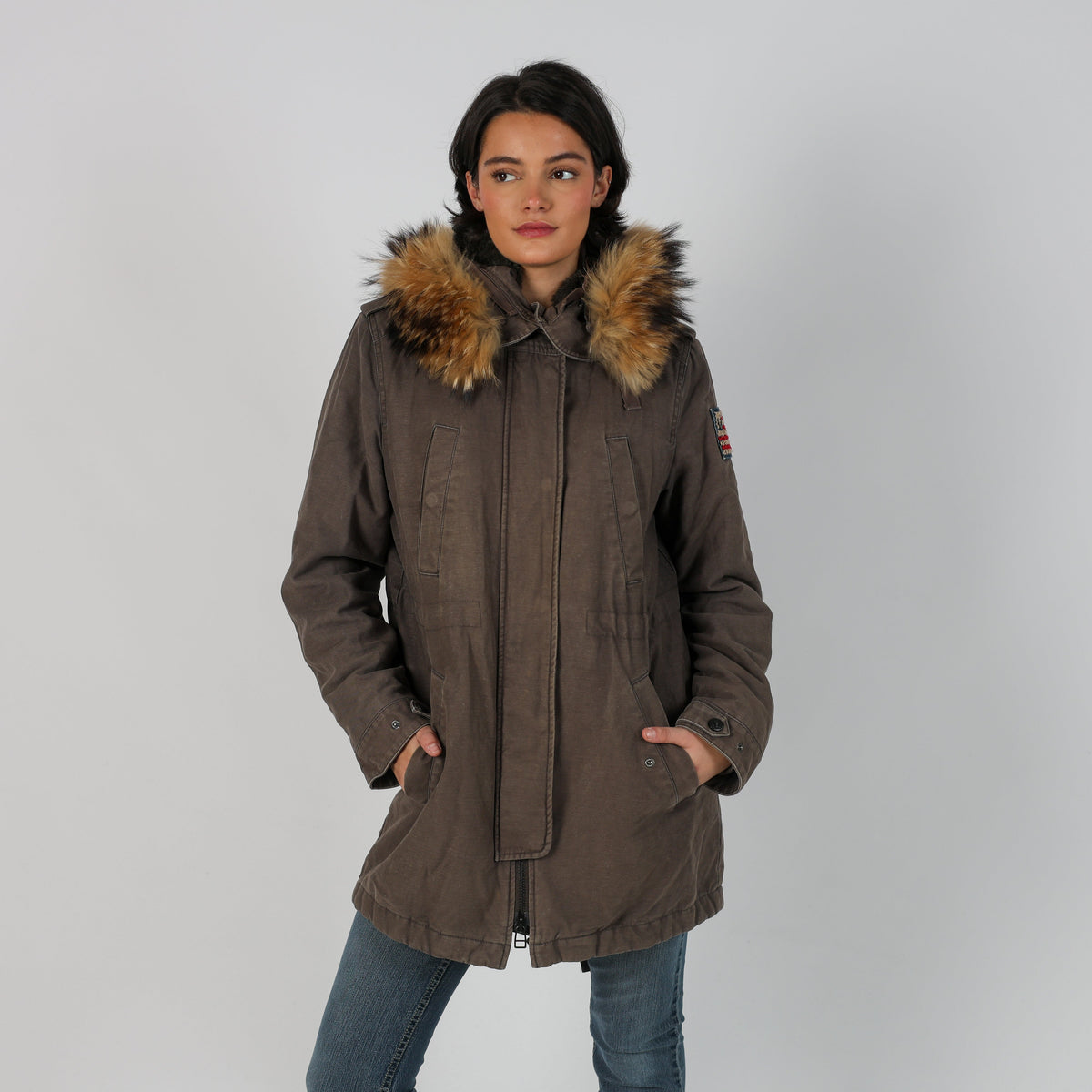 Brown Y2K True Religion Coat (M)