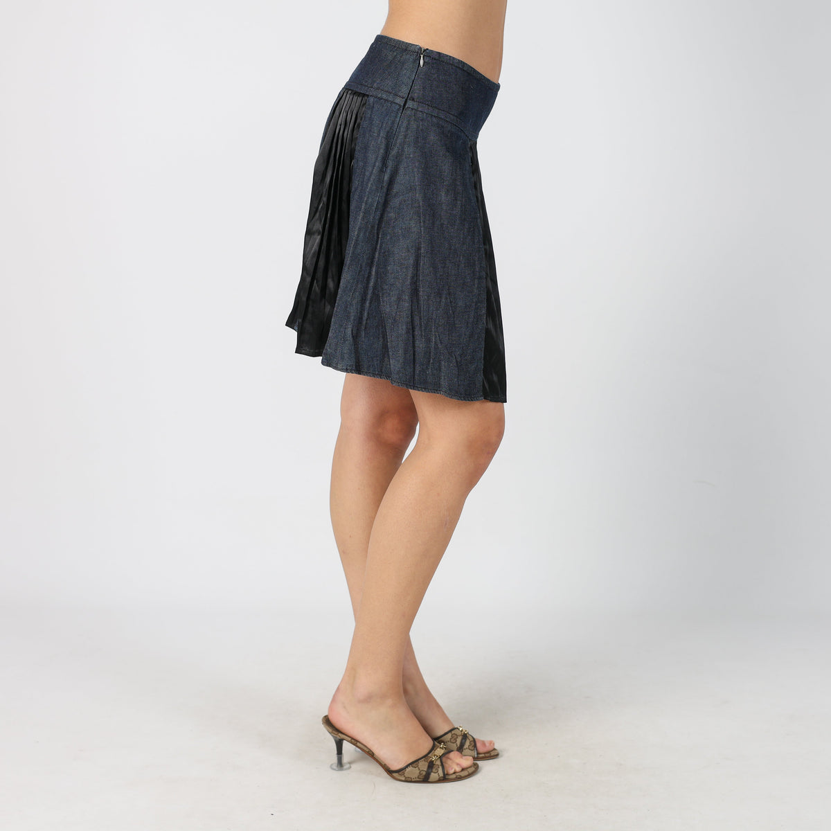 Blue Y2K Max&Co. Woven Midi Dress (S)