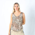 Tan Y2K Superior Cami Print (L)