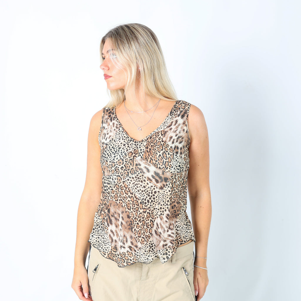 Tan Y2K Superior Cami Print (L)