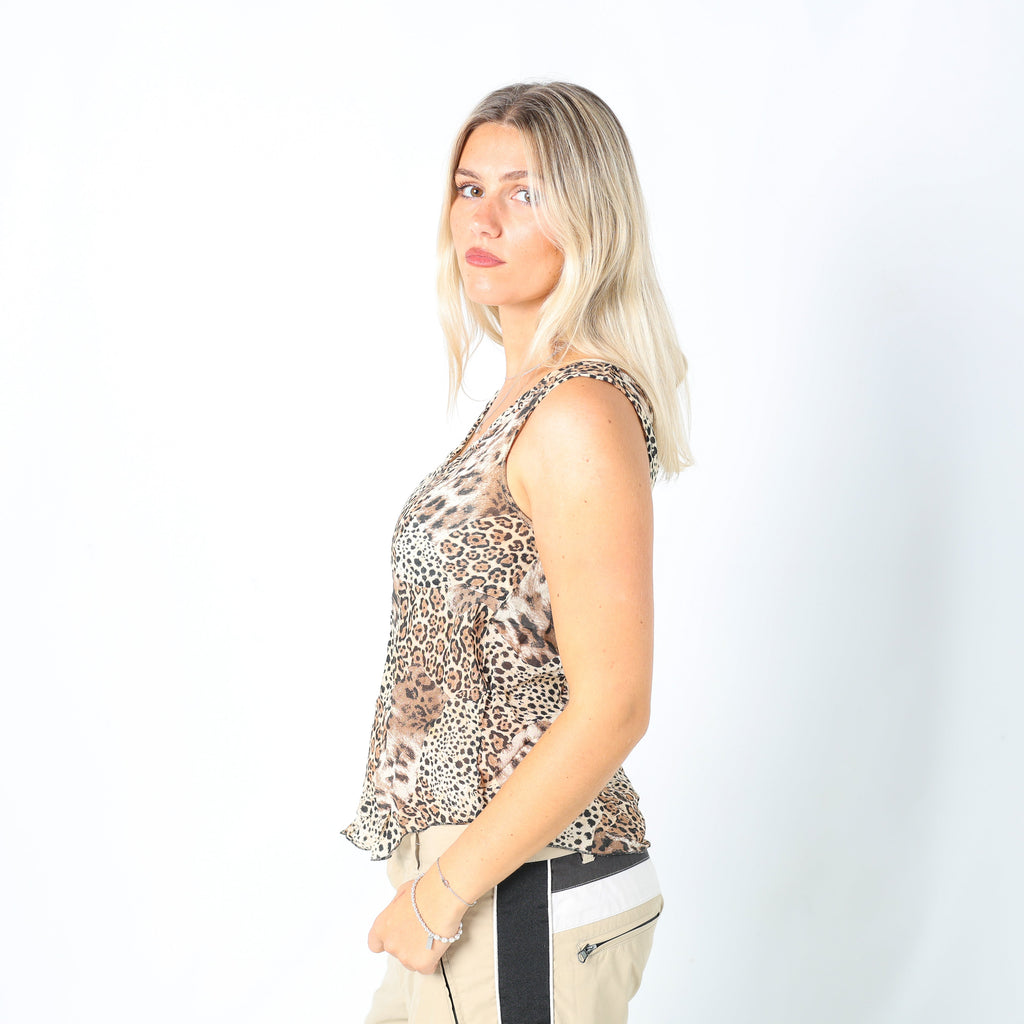 Tan Y2K Superior Cami Print (L)