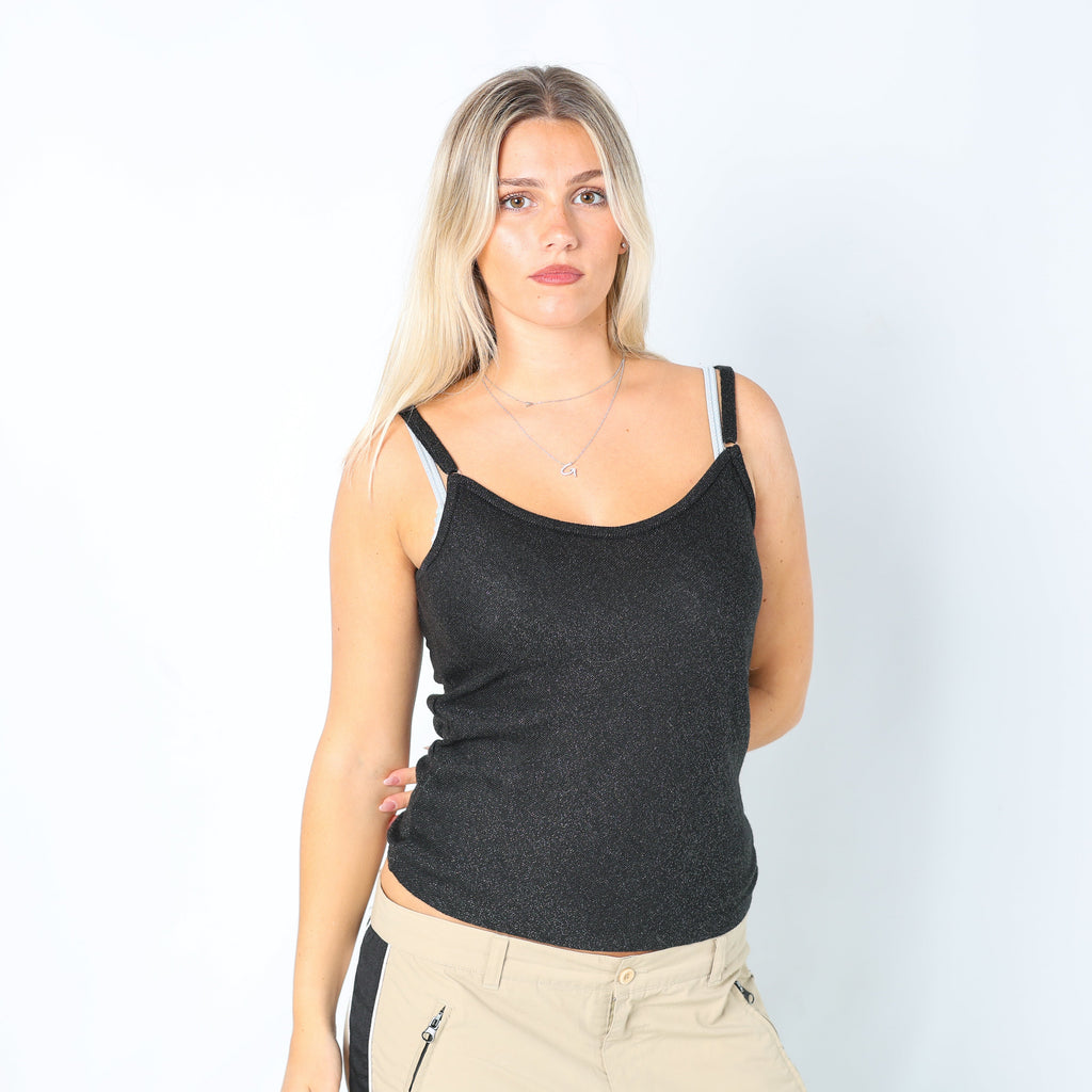 Black Y2K Rosa Frigerid Cami Sparkle (L)