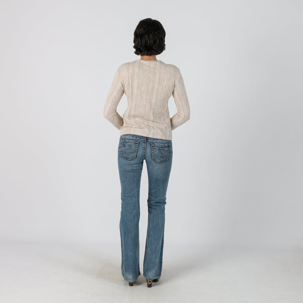 Blue Y2K Silver Bootcut Jeans (S)