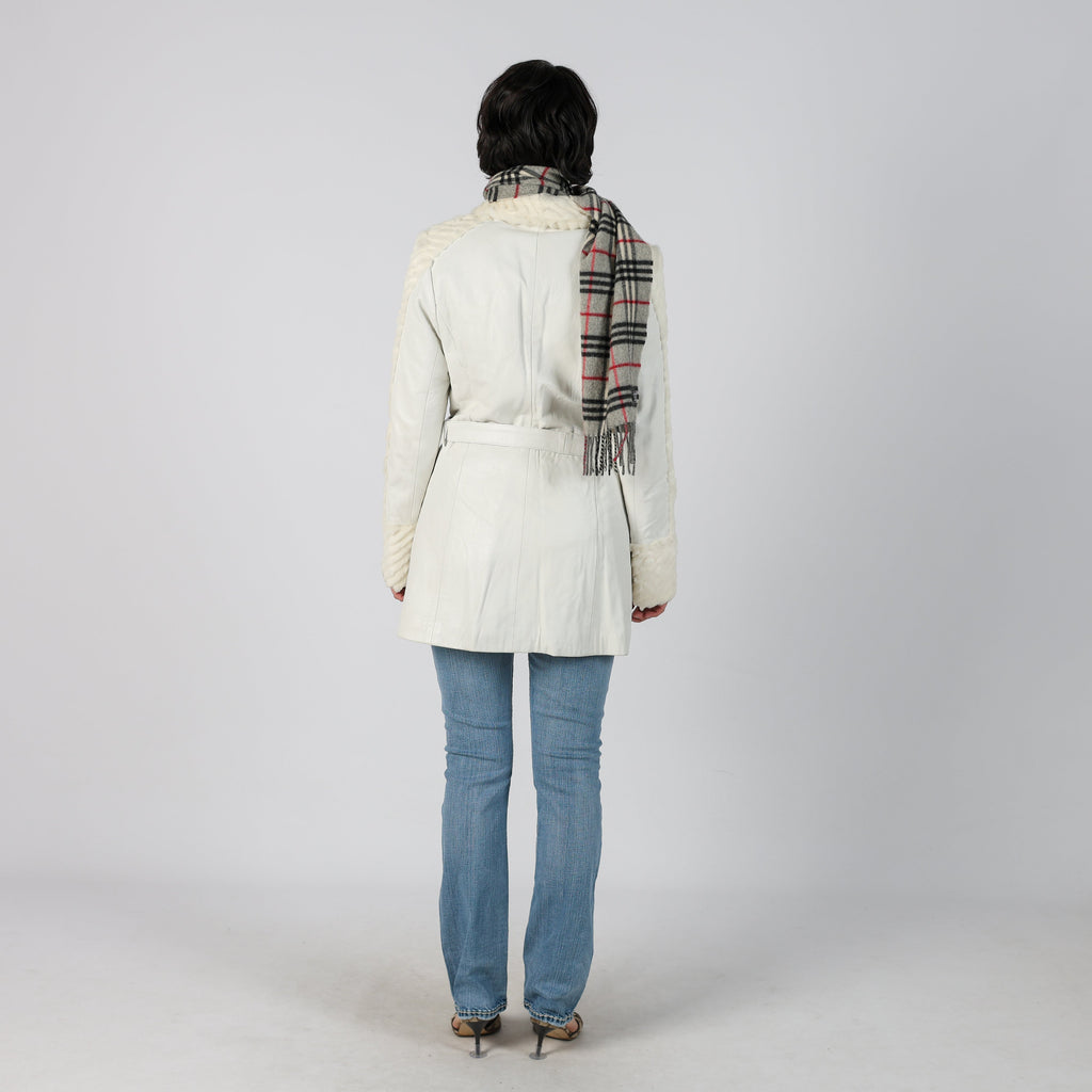 White Y2K Vera Pelle Leather Jacket Faux leather (S)