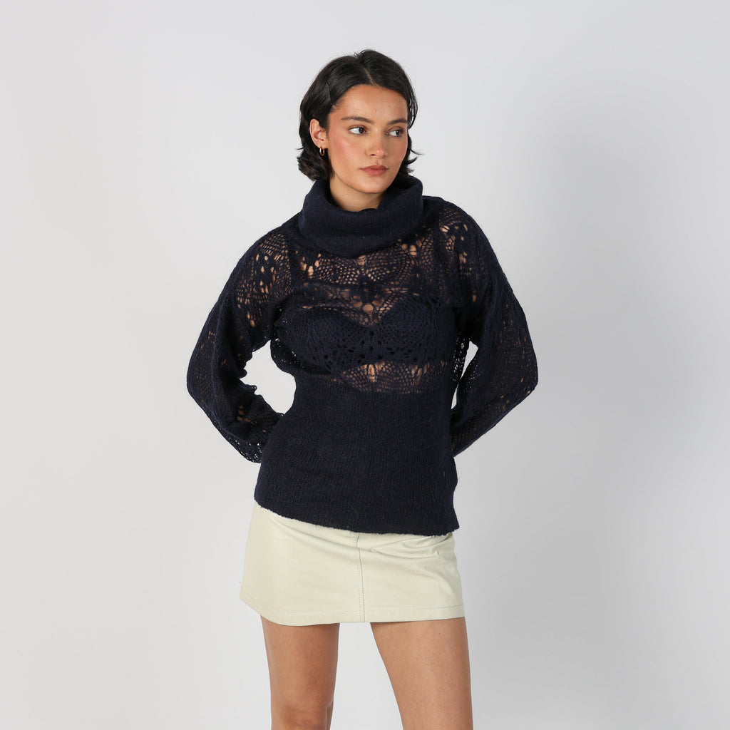 Blue Y2K Diesel Knitted Jumper (L)