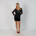 Black 90s Moschino Woven Mini Skirt (6)