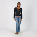 Light Blue Y2K Maurices Straight Jeans (S)