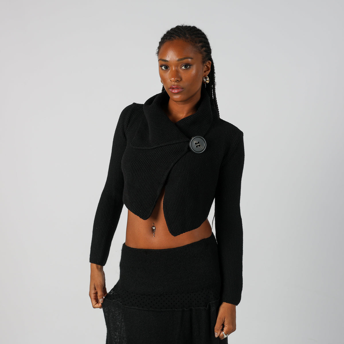 Black Y2K Max&Co. Knitted Jumper (S)
