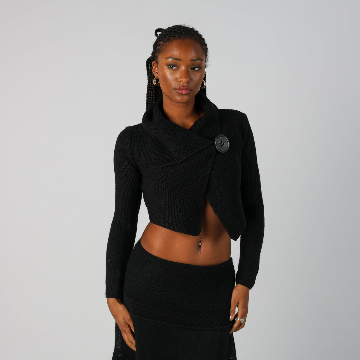 Black Y2K Max&Co. Knitted Jumper (S)
