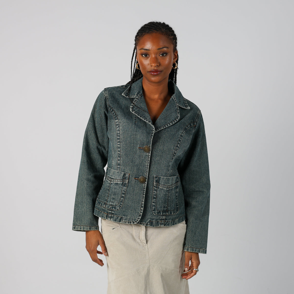 Blue Y2K Denim Jacket (M)