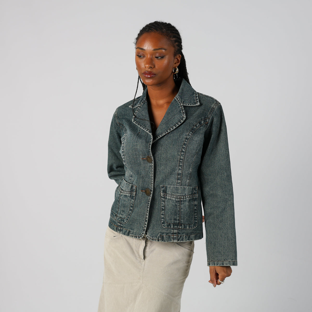 Blue Y2K Denim Jacket (M)