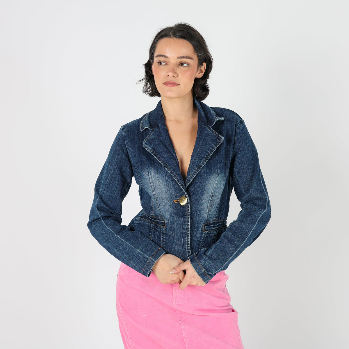Blue Y2K XFN Denim Jacket (M)