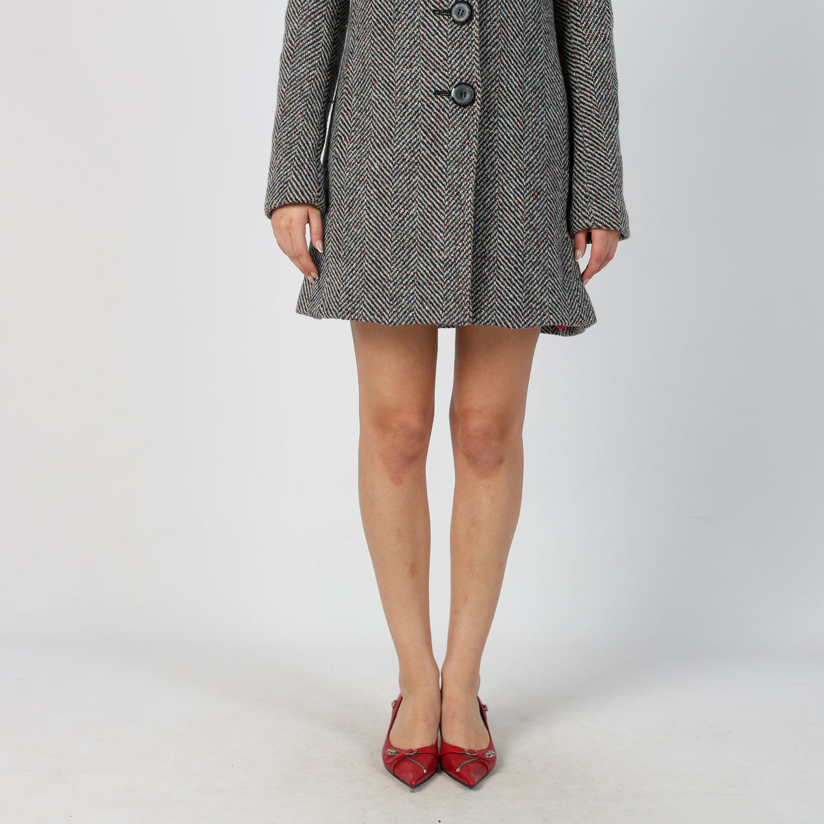 Navy Blue Y2K Miss Sixty Coat Wool Blend (S)