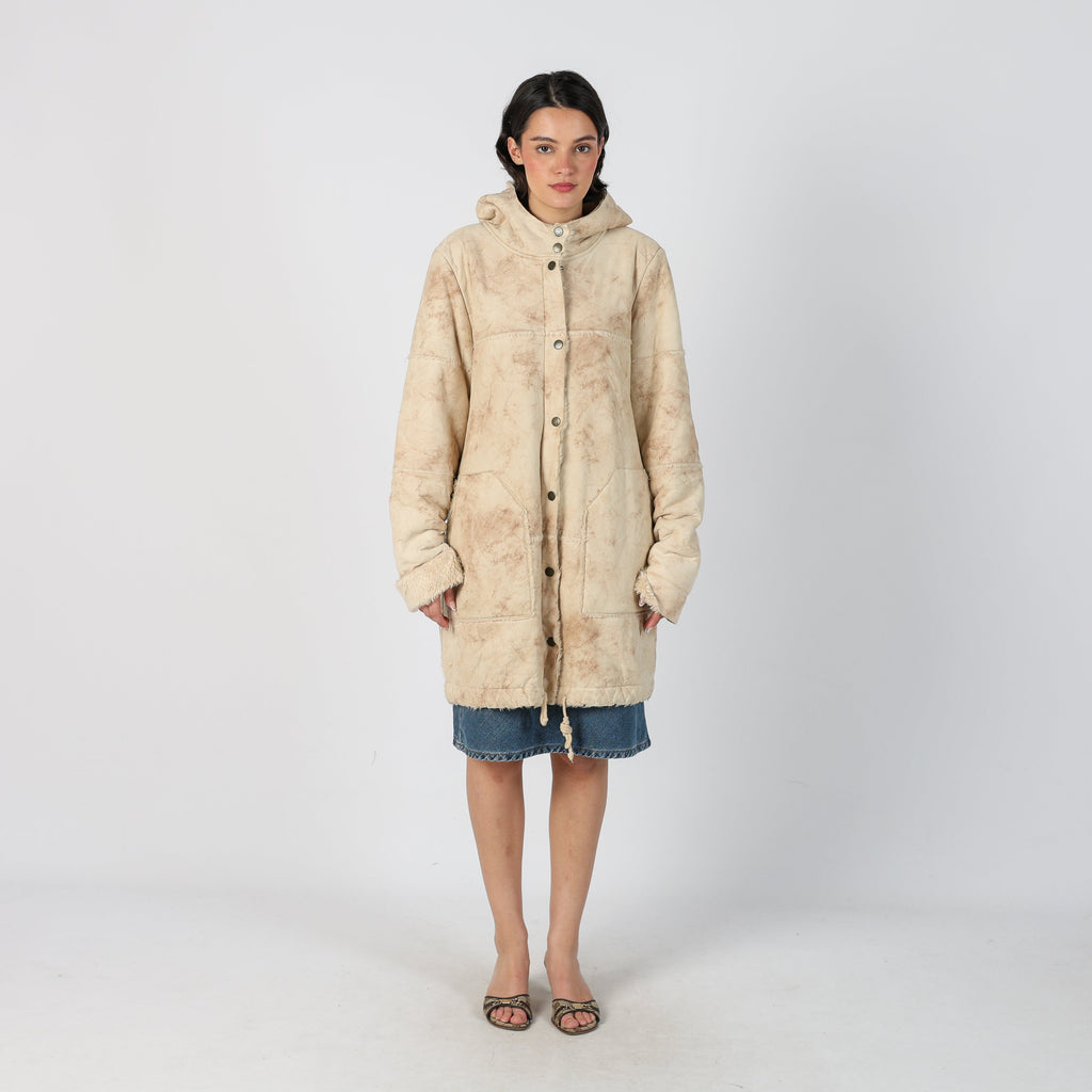 Tan Y2K More&More Afghan Coat (M)