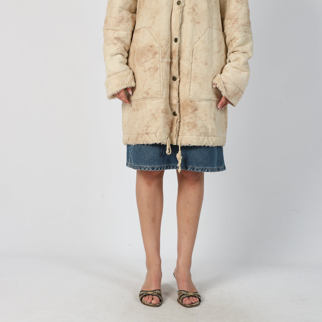 Tan Y2K More&More Afghan Coat (M)