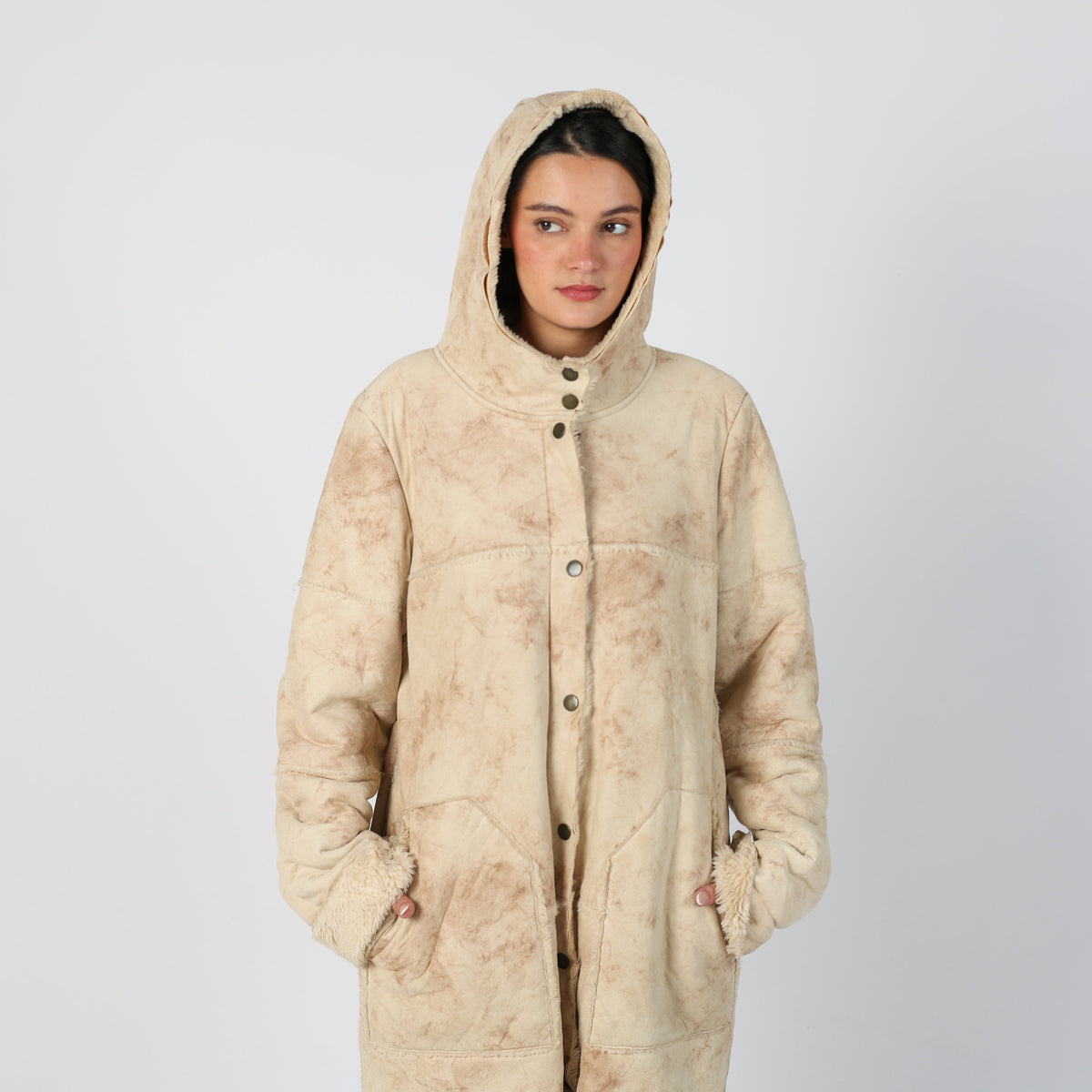 Tan Y2K More&More Afghan Coat (M)