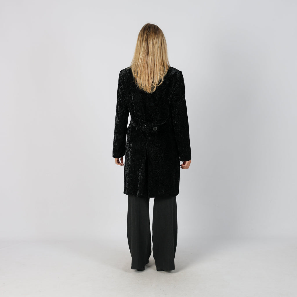 Black Y2K Fabio Ferretti Coat Velvet (M)