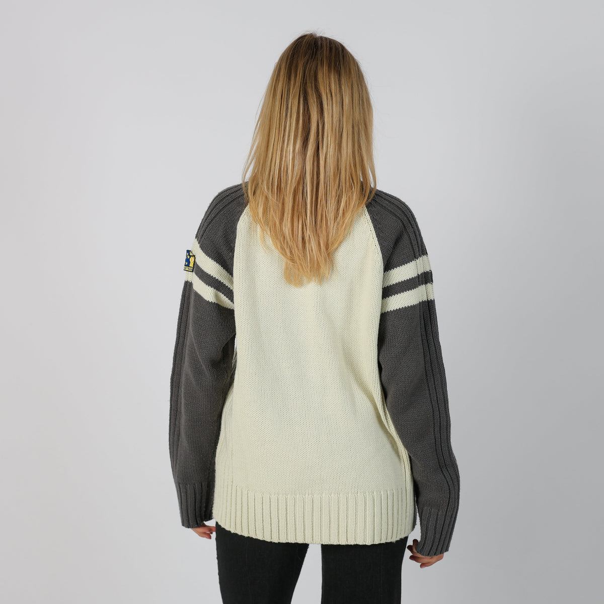White Y2K Made in Italy Knitted Jumper (L)