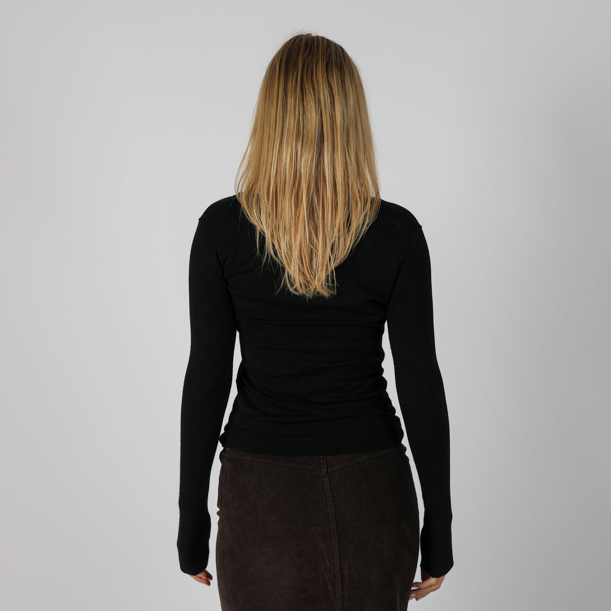 Black Y2K Guess Long Sleeve Top (S)