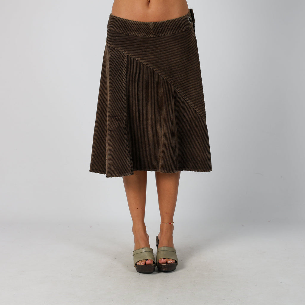 Brown Y2K Diesel Cord Skirt (M)