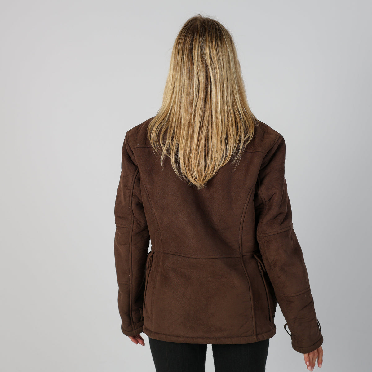 Brown Y2K Guru Shearling Coat (L)