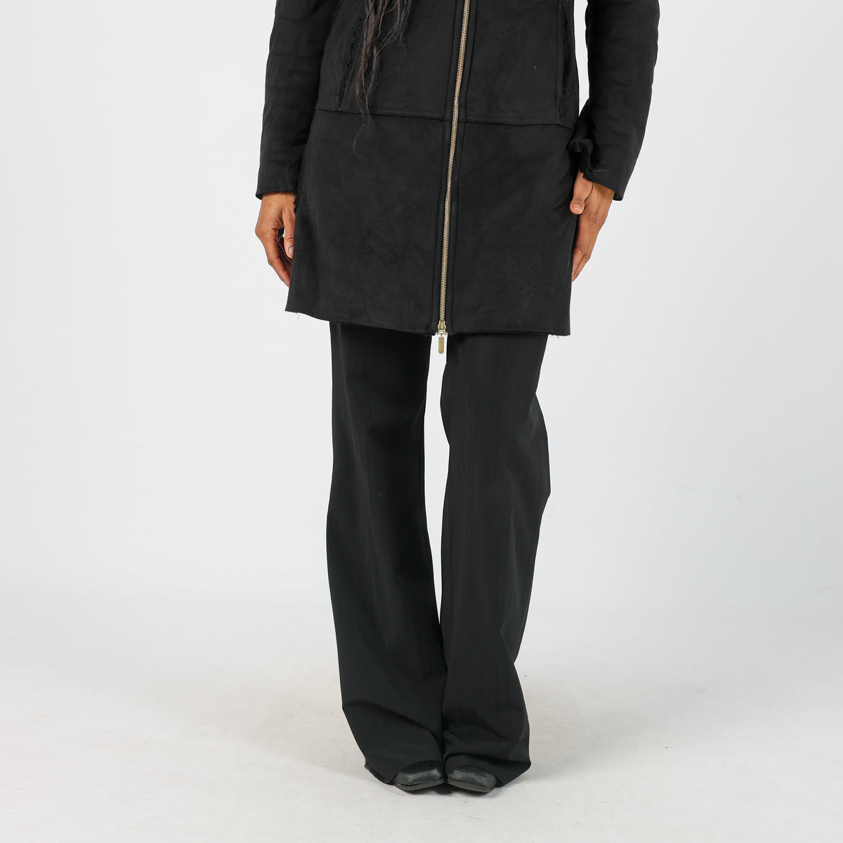 Black Y2K Afghan Coat (S)