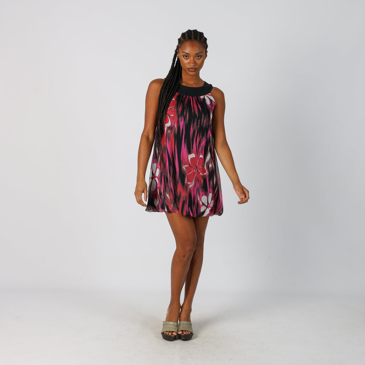 Black Y2K ces Astuces Astu Woven Mini Dress (S)