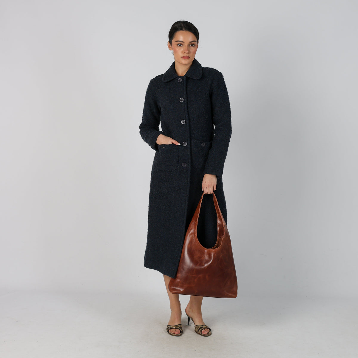 Navy Blue Y2K Onyx Long Coat (S)